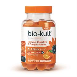 Bio-Kult FREE 3-in-1 Biotic Blend Gummies for Adults. Orange Flavour. 30.