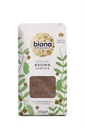 Biona Organic Brown Lentils 500g