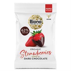 Biona Biona Organic Dark Chocolate Strawberries 45g