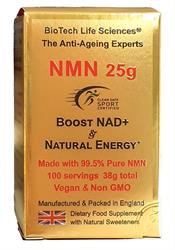 BioTech Life Sciences NMN 25 grams Anti-Ageing NAD+ Precursor Ultra Pure >99.5% +Citrus