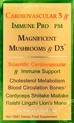 BioTech Life Sciences Cardio Immune 3 Magnificent Mushrooms Vit D3 + Beta Glucans 90