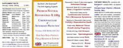 BioTech Life Sciences Resveratrol-X + Vit A B7 B9 B12 D3 E K2  Iodine & Selenium 100g