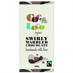Cocoa Loco Organic F/T Marbled Chocolate Bar 100g
