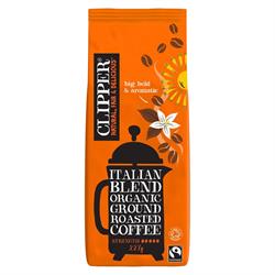Clipper Fairtrade Organic Italian Blend Roast & Ground Coffee 227g