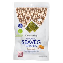 Clearspring Turmeric - Organic Seaveg Crispies Multipack (5x4g) (TRAYLESS)