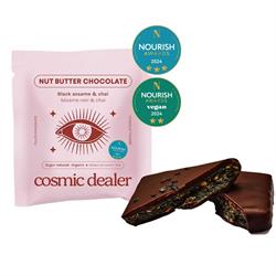 Cosmic Dealer Black Sesame & Chai Chocolate Bite Organic Sugar Reduced 20g