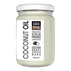 Cocofina Organic Coconut Oil in 500ml Glass Jar