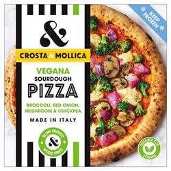 Crosta and Mollica Pizza Vegana - Broccoli Red Onion Mushrooms and Chickpea 498g