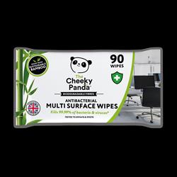 Cheeky Panda Antibacterial Multi-Surface Bamboo Wipes 90 Wipes