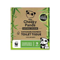 Cheeky Panda The Cheeky Panda Natural Colour Bamboo Toilet Tissue 9 Rolls