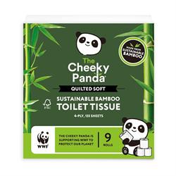 Cheeky Panda The Cheeky Panda Luxury Quilted Bamboo Toilet Tissue 9 Rolls