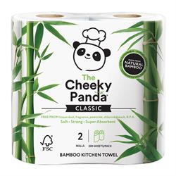 Cheeky Panda 100% bamboo kitchen towel 2 rolls; 200 sheets per pack