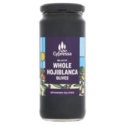Cypressa Whole Black Olives - Stone-in black olives in brine 340g