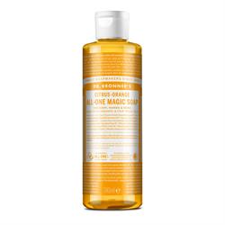 Dr Bronner Org All One Magic Citrus Liquid Soap 240ml. Orange scented