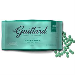 Guittard Guittard Green Mint Baking Chips large 340g bag.