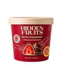 Hidden Fruits British Strawberries in White & Milk Belgian Chocolate 150g