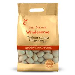 Just Natural Wholesome Yoghurt Coated Ginger 80g