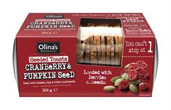 Olinas Bakehouse Cranberry & Pumpkin Seeded Toasts 100g