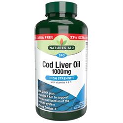 Natures Aid Promo Packs Cod Liver Oil 1000mg 240 softgels