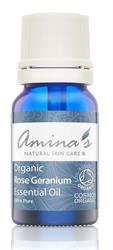 Amina's Natural Skincare Pure Organic Rose Geranium Essential Oil 10ml
