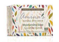 Amina's Natural Skincare Moisturising soap scented with organic lavender essential oil