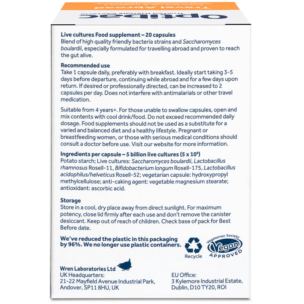 Optibac Probiotics Travel Abroad 20 capsule