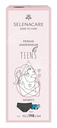Selenacare TEENS period panties Sporty Black Size 158