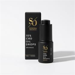 Serena Organics 10% CBD Oil Drops Orange flavour in MCT oil - 1000mg in 10ml.