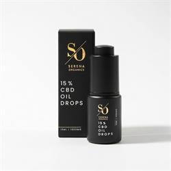 Serena Organics 15% CBD Oil Drops with MCT carrier oil. 1500mg in 10ml.