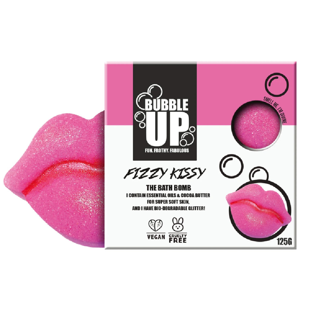 BUBBLEUP BATH BOMB - FIZZY KISSY (LIPS)