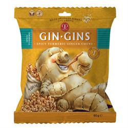The Ginger People Gin Gins Spicy Turmeric Ginger Candy 60g bags