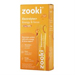 Zooki Electrolytes+ Energy & Focus Peach Flavour 7 Sachets Box