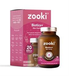 Zooki Biotics+ Skin Clarity. 30 capsule