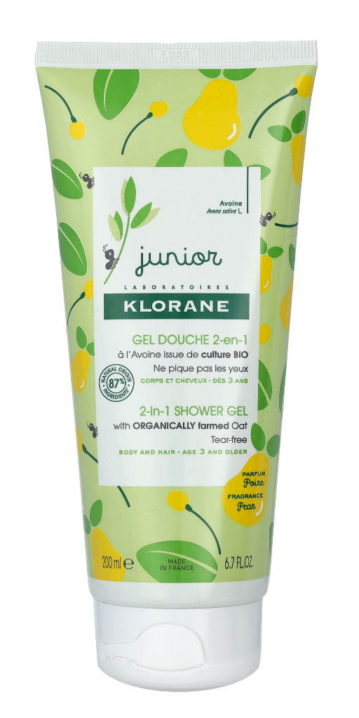 Klorane Junior 2- I-1 Shower Gel - Peac Oat 200 ml