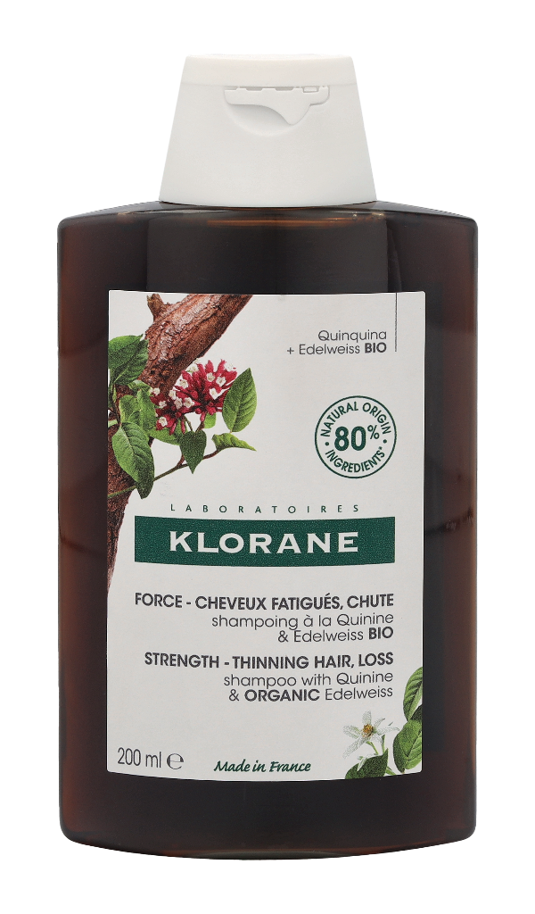Klorane styrkende shampoo med kinin og org. Edelweiss 200 ml