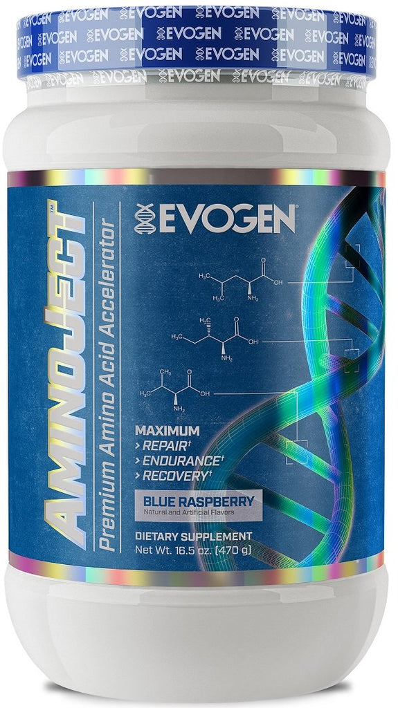 Evogen, AminoJect, Blue Raspberry - 470g