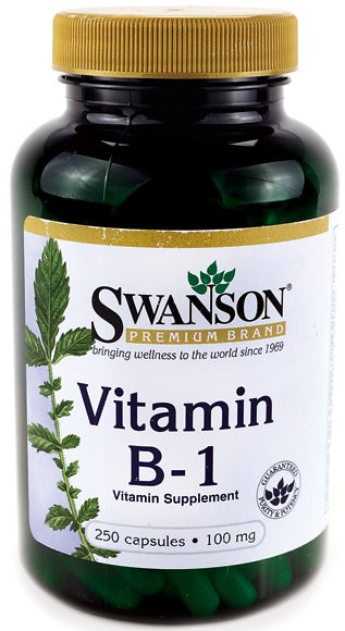Swanson, Vitamin B-1 (Thiamin), 100mg - 250 caps