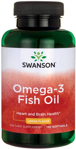 Swanson, Omega-3 Fish Oil, Lemon - 150 softgels