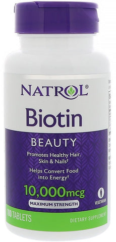 Natrol, Biotin, 10000mcg - 100 tabs