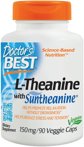 Doctor's Best, L-Theanine with Suntheanine, 150mg - 90 vcaps
