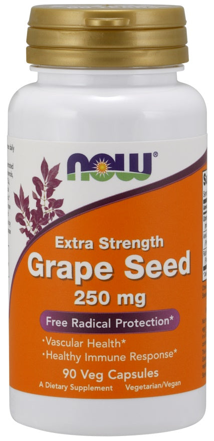 NOW Foods, Grape Seed, 250mg Extra Strength - 90 vcaps