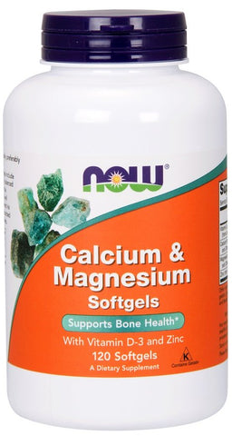 NOW Foods, Calcium & Magnesium with Vit D and Zinc - 120 softgels
