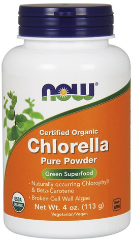 NOW Foods, Chlorella, Organic Pure Powder - 113g