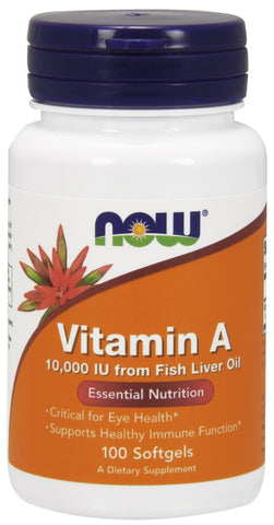 NOW Foods, Vitamin A, 10 000 IU - 100 softgels