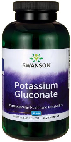 Swanson, Potassium Gluconate, 99mg - 250 caps