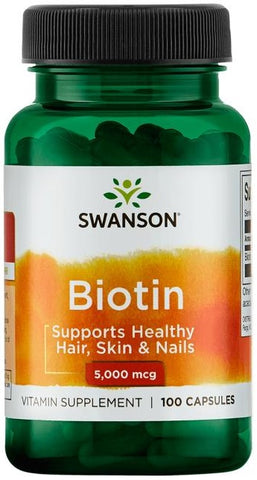 Swanson, Biotin, 5000mcg - 100 caps