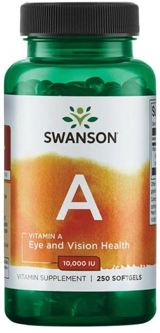 Swanson, Vitamin A, 10 000 IU - 250 softgels