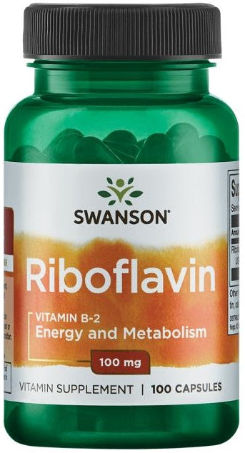 Swanson, Riboflavin Vitamin B-2, 100mg - 100 caps