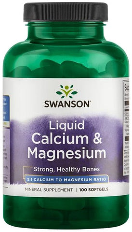 Swanson, Liquid Calcium & Magnesium - 100 softgels