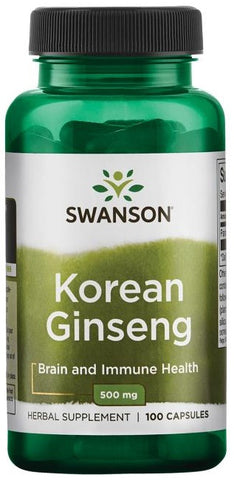 Swanson, Korean Ginseng, 500mg - 100 caps